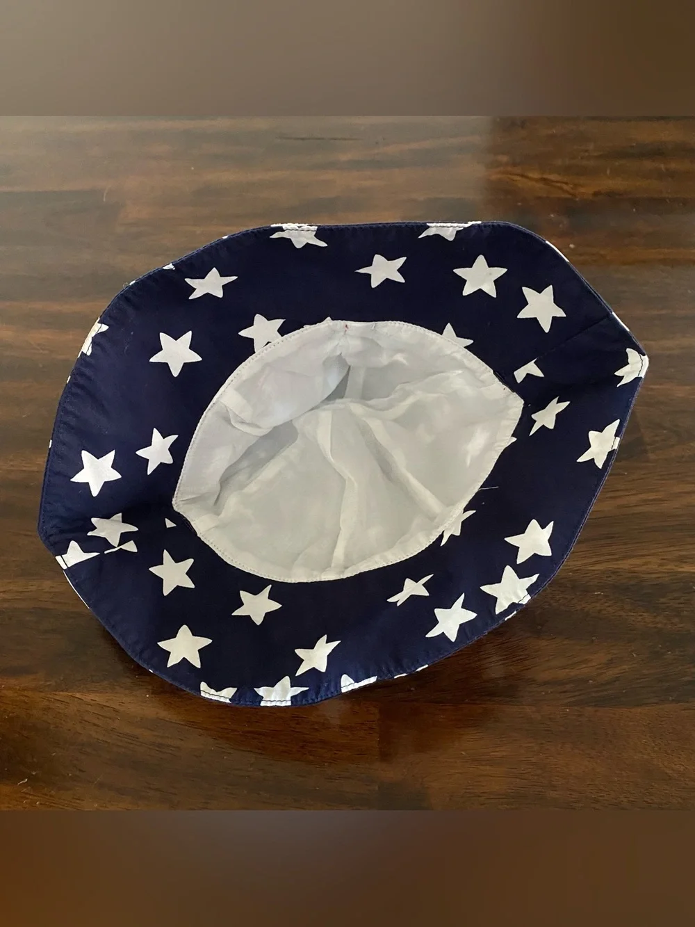 Gymboree Navy Star Print Sun Hat with Red Bow